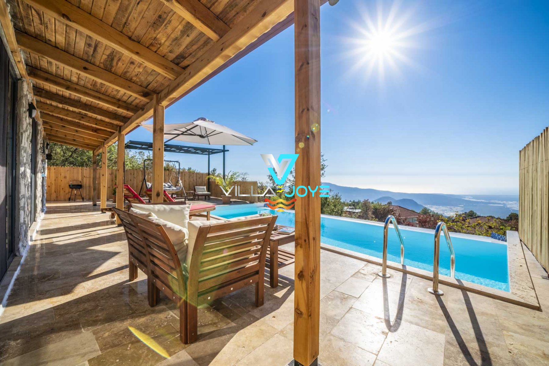 Antalya, Kalkan'da 1 Odalı, 1 Banyolu, 2 Kişiye Kadar Konaklamalı Kiralık Villa - No:61