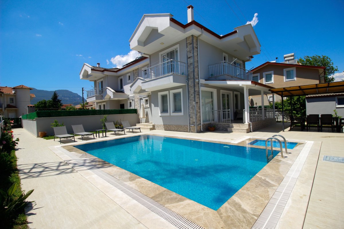 Muğla, Dalyan'da 4 Odalı, 4 Banyolu 8 Kişiye Kadar Konaklamalı Kiralık Tatil Evi - No: 545-2