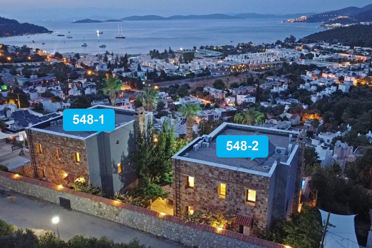 Muğla, Bodrum'da 6 Odalı, 5 Banyolu 11 Kişiye Kadar Konaklamalı Kiralık Tatil Evi - No: 548-2